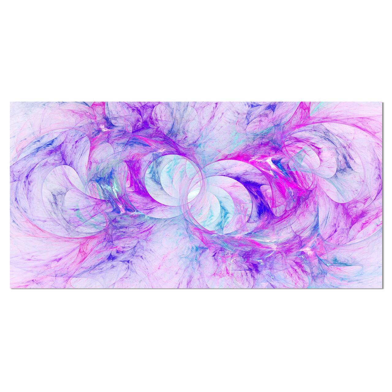 Designart - Light Purple Fractal Texture - Abstract Canvas Art Print